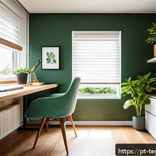 Home 31 홈스쿨링을 위한 학습 공간 꾸미기 - A cozy and well-organized study nook in a quiet corner of a modern Brazilian home, featuring a sleek...