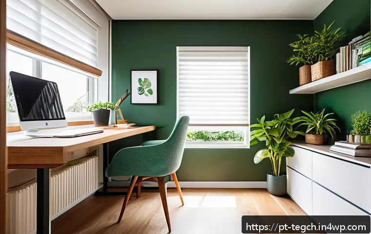 홈스쿨링을 위한 학습 공간 꾸미기 - A cozy and well-organized study nook in a quiet corner of a modern Brazilian home, featuring a sleek...