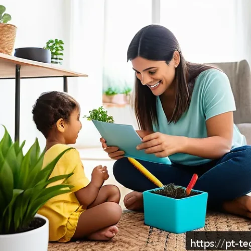 Home 30 홈스쿨링 부모를 위한 자기 개발 방법 - A warm and inviting family homeschooling scene in a modern Brazilian living room, featuring parents ...