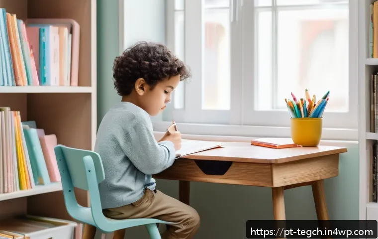 홈스쿨링의 지속 가능성을 위한 팁 - A cozy and well-organized homeschooling study space in a bright room with large windows allowing nat...