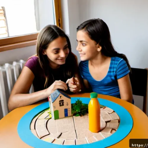 Home 17 아이디어 중심의 홈스쿨링 프로젝트 - Photorealistic idea-centered homeschooling project in a bright Lisbon apartment, a Portuguese mother...