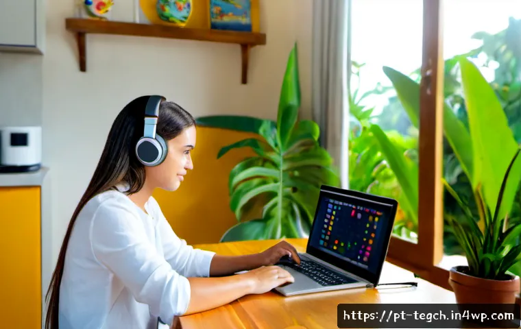 Home 17 홈스쿨링에서의 필수 소프트웨어 추천 - Photorealistic homeschooling workspace in a bright Brazilian family home, parent and school-age chil...