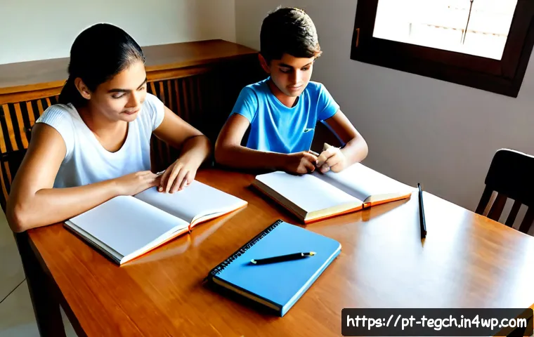 Home 17 홈스쿨링과 교육 관련 법률 이해 - Photorealistic Brazilian family homeschooling scene in a bright São Paulo apartment, parent and two ...
